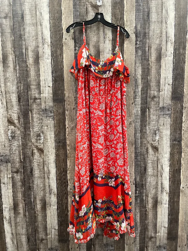 Can't Miss Red Dress Casual Maxi Cme, Size Xl