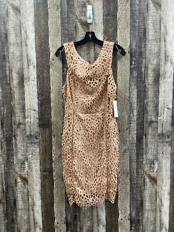 Closeout Rose Gold Dress Casual Midi Filly Flair, Size L