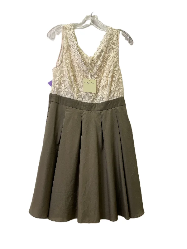 Price Buster Taupe Dress Casual Short By Areve, Size: M