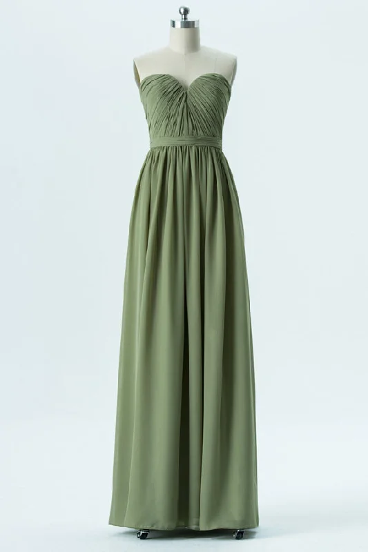 Unmissable Offer Oliver Green Sweetheart Chiffon Bridesmaid Dress with Belt