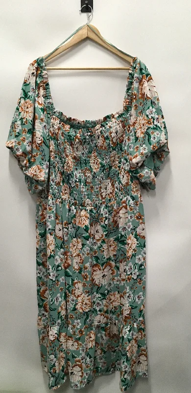 Get It Before It’s Gone Teal Dress Casual Midi Lc Lauren Conrad, Size 4x