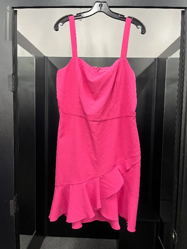 Hot Deal Pink Dress Party Midi Bcbg, Size Xl