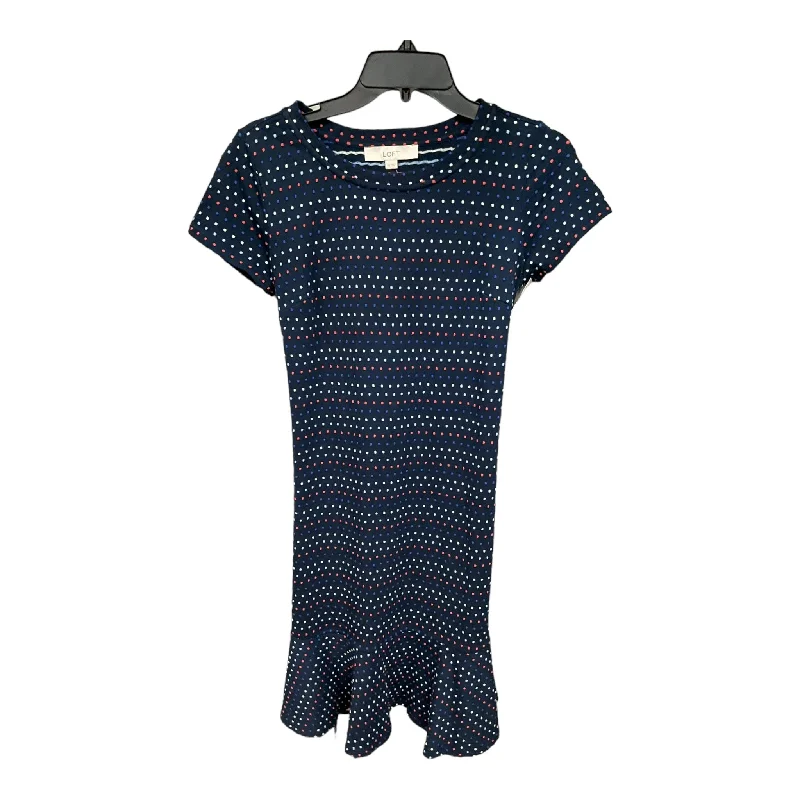 Huge Savings Polkadot Pattern Dress Casual Short Loft, Size Xs