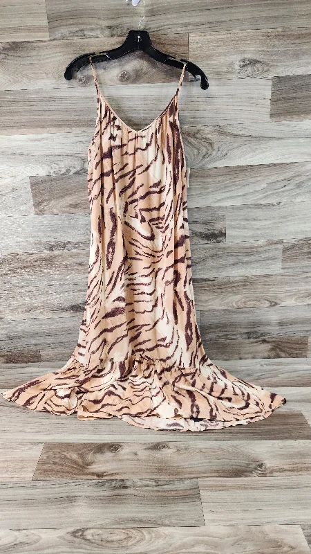 Exclusive Access Brown & Cream Dress Casual Midi Rails, Size M