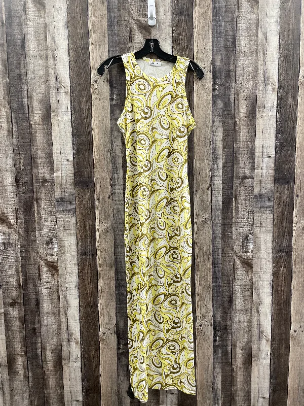 Special Savings Yellow Dress Casual Maxi Cme, Size L