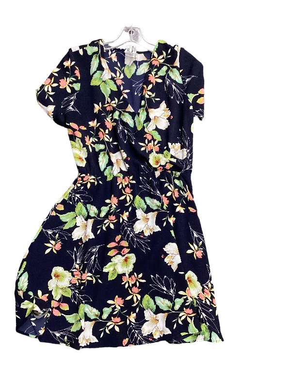 Hurry In Floral Print Dress Casual Midi Clothes Mentor, Size S