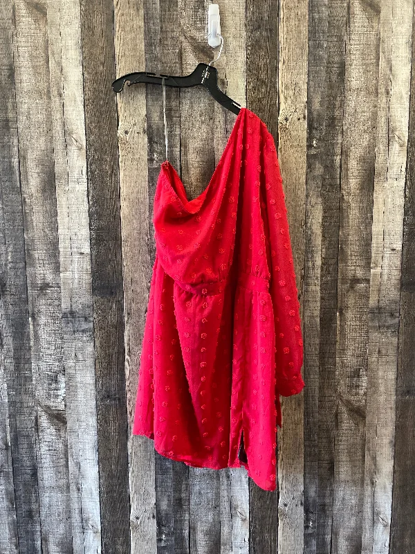Big Savings Red Dress Party Short Chicsoul, Size 1x
