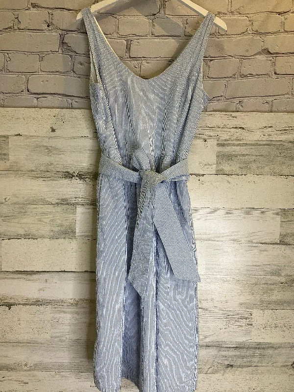 Limited Time Offer Blue & White Dress Casual Midi Clothes Mentor, Size M