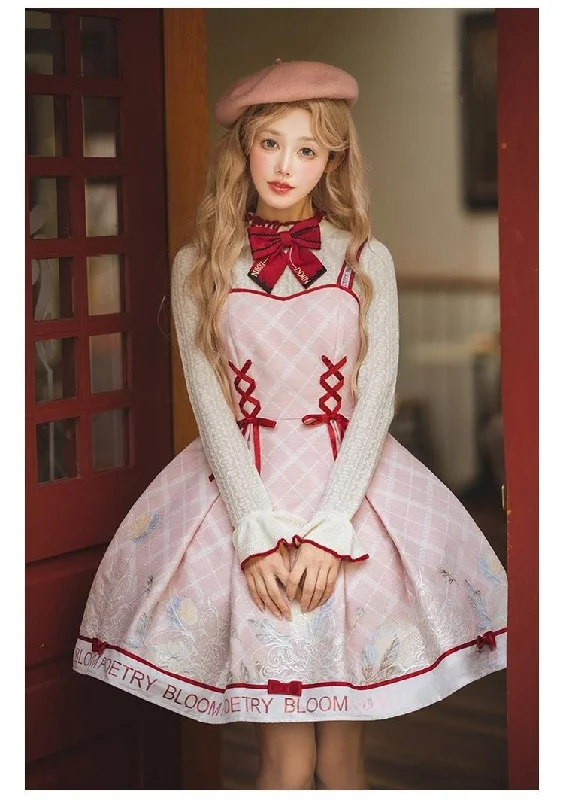 Today's Special Nikki Tomorrow~Poetic Bloom~Pink Sweet Lolita JSK Dress and Sweater