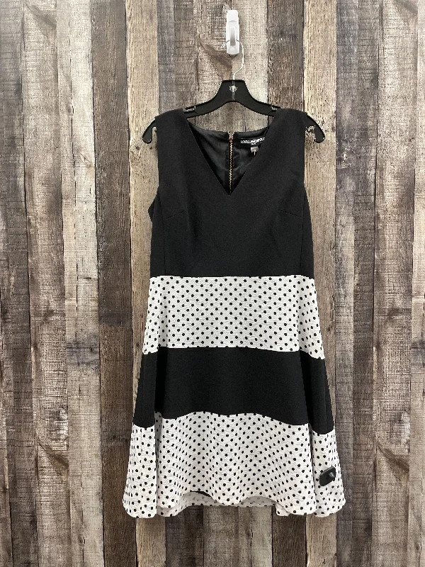 Today's Special Black & White Dress Party Midi Karl Lagerfeld, Size M