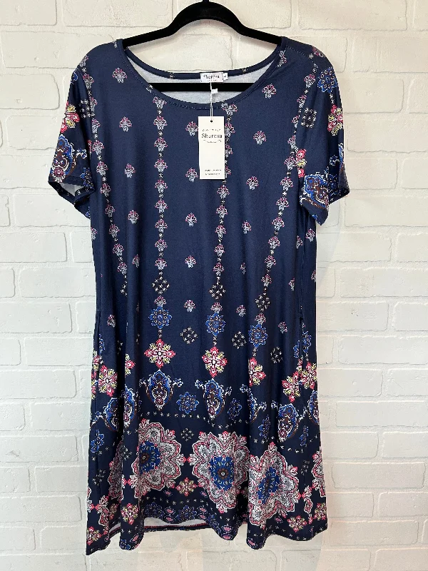 Great Bargains Blue Dress Casual Short Sherosa, Size L