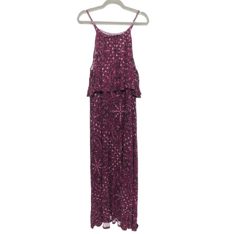 Super Sale Black & Purple Dress Casual Maxi Torrid, Size 3x
