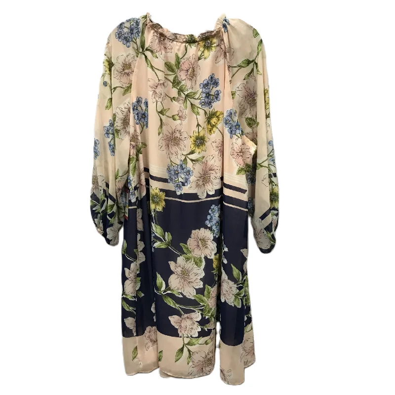Final Sale Multi-colored Dress Casual Midi By Vince Camuto, Size: 2x
