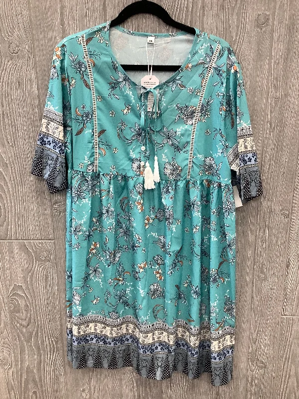 Extra Discounts Blue Dress Casual Midi Clothes Mentor, Size Xxl