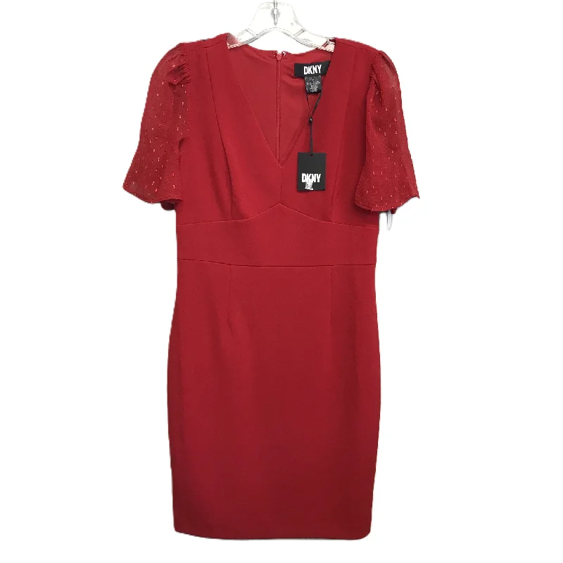 Steals and Deals Red Dress Party Short By Dkny, Size: M