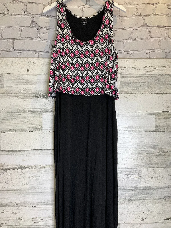 Special Offer Black & Pink Dress Casual Maxi Falls Creek, Size L