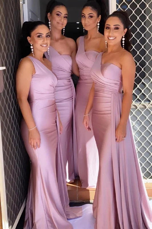 Buy Now Mermaid One Shoulder Long Bridesmaid Dress