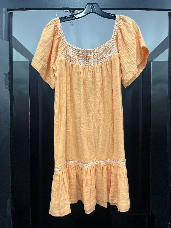 Savings Event Orange Dress Casual Midi Wondery, Size S