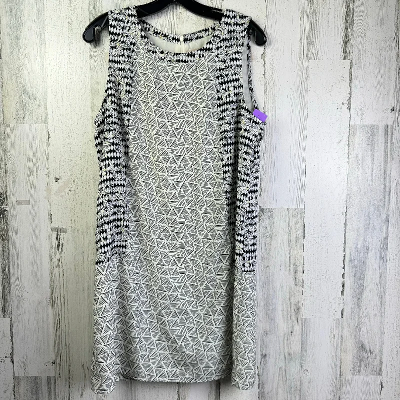 Grand Opening Sale Black & White Dress Casual Short Skies Are Blue, Size M