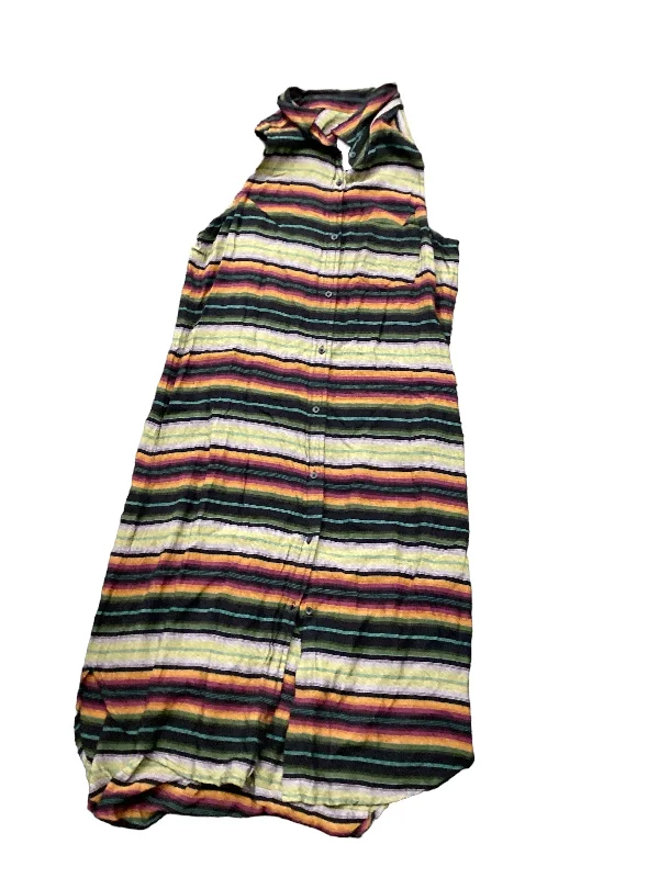 Special Discount Striped Pattern Dress Casual Midi Kavu, Size S