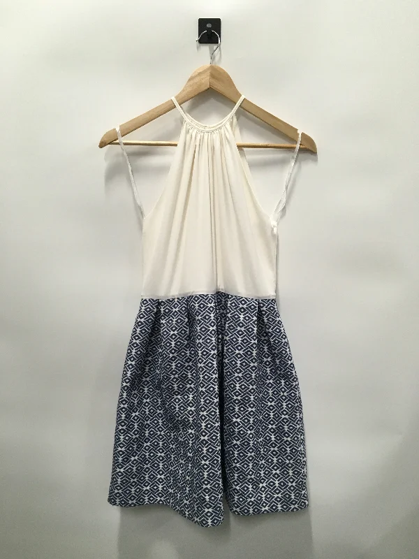 Weekend Special Blue & White Dress Casual Short Anthropologie, Size Petite   S