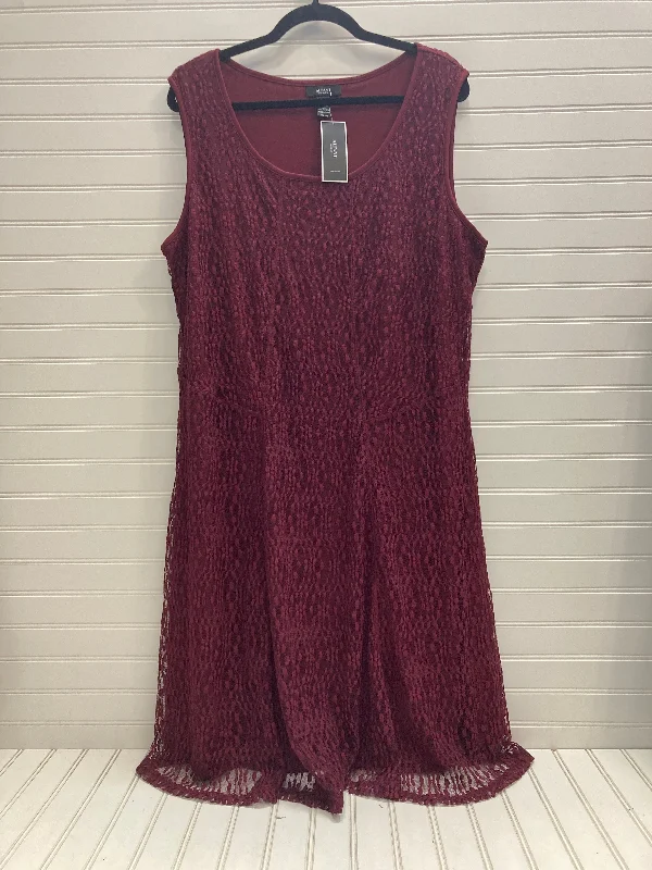 Super Sale Red Dress Casual Short Alfani, Size 2x