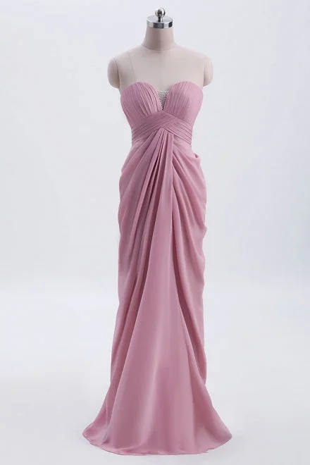 Bonus Savings Sweetheart Dusty Rose Empire Long Bridesmaid Dress