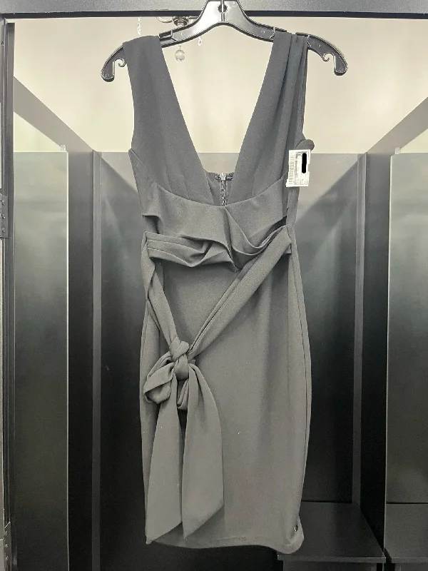 Steals and Deals Black Dress Party Midi Impressions, Size S