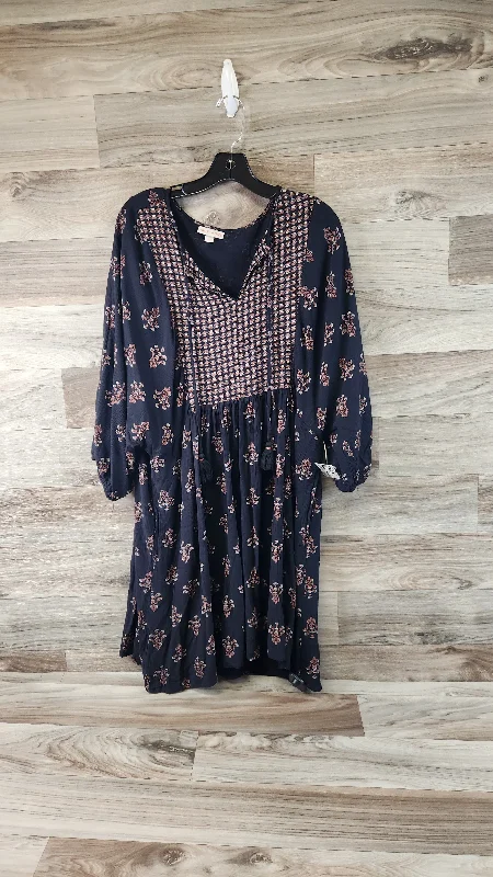 Online Only Black & Orange Dress Casual Midi Knox Rose, Size L