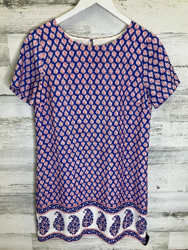 Fantastic Offers Blue & Orange Dress Casual Short J. Crew, Size S
