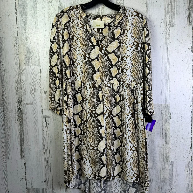 Special Buy Snakeskin Print Dress Casual Midi Maeve, Size S