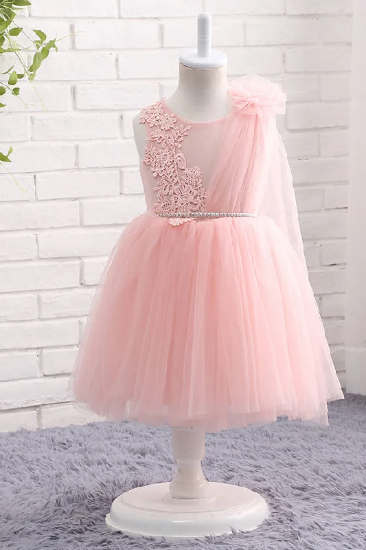 Grand Opening Sale Pink Appliques Flower girl Dress