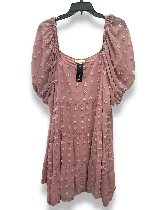 Buy Now Pink Dress Casual Short Ee Some, Size Xl