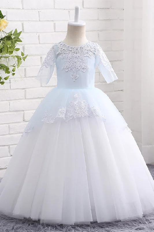 Special Discount Ball Gown Half Sleeve Flower Girl Dress