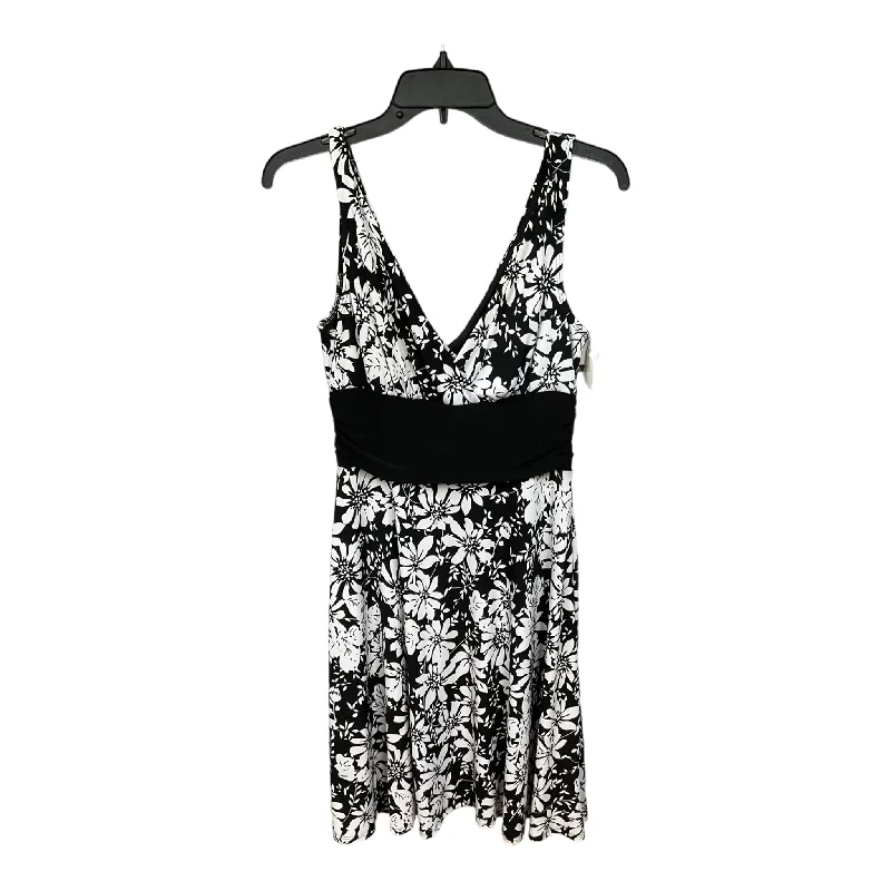 Don't Miss Black & White Dress Casual Short White House Black Market, Size S