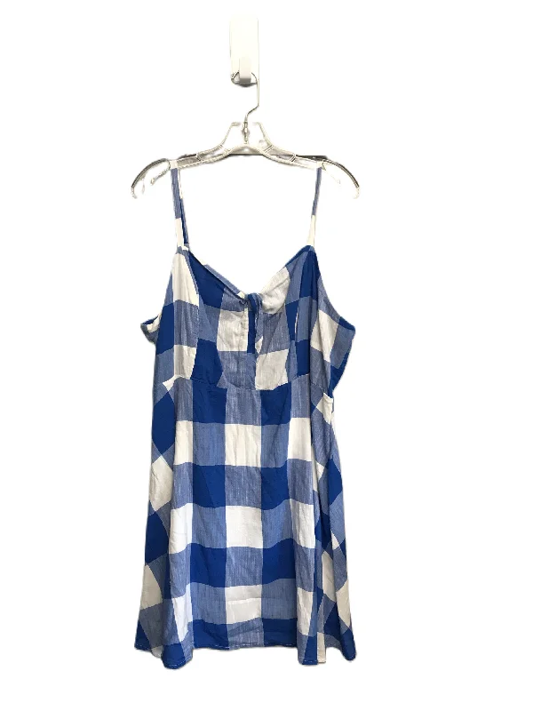Exclusive Preview Plaid Pattern Dress Casual Short By Old Navy, Size: 1x