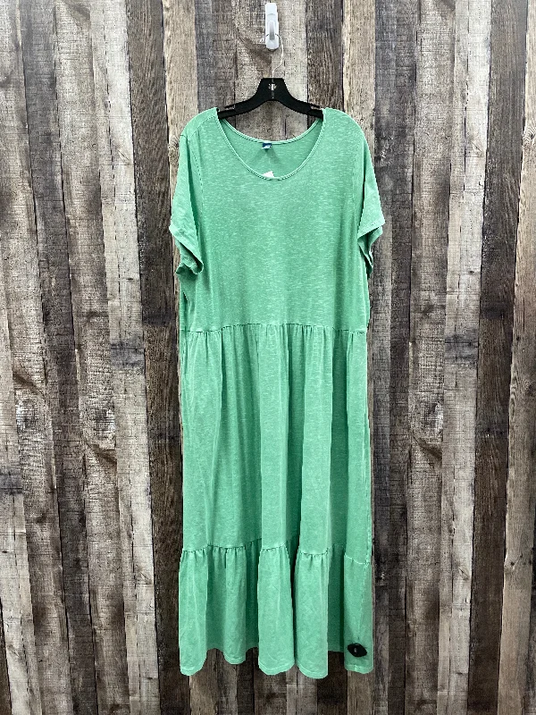 YEAR-End Clearance Green Dress Casual Maxi Old Navy, Size 2x