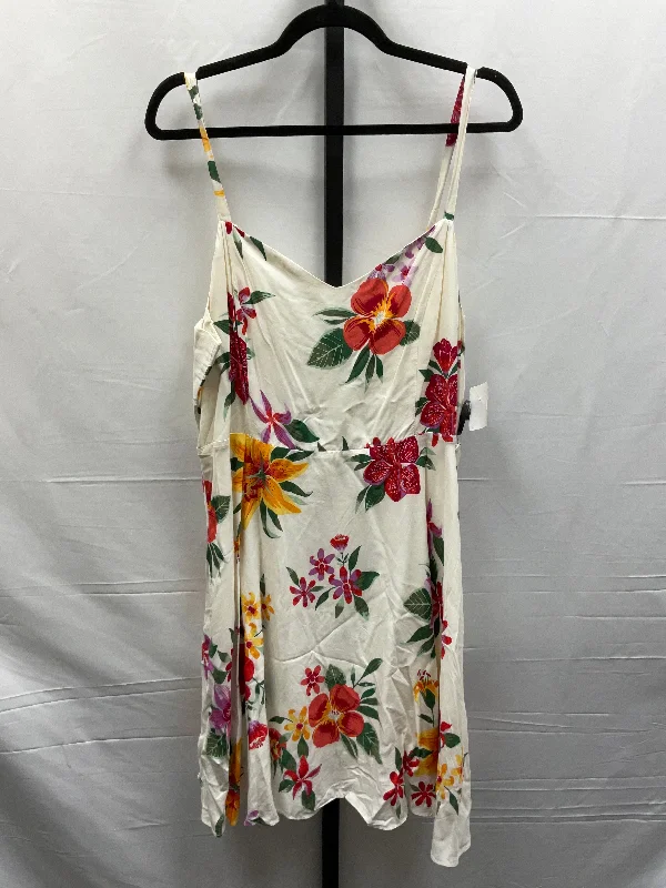 Super Sale Floral Print Dress Casual Midi Old Navy, Size Xl