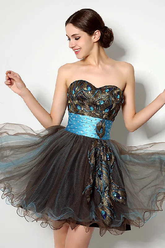 Anniversary Sale Sweetheart Black Short Homecoming Party Dress