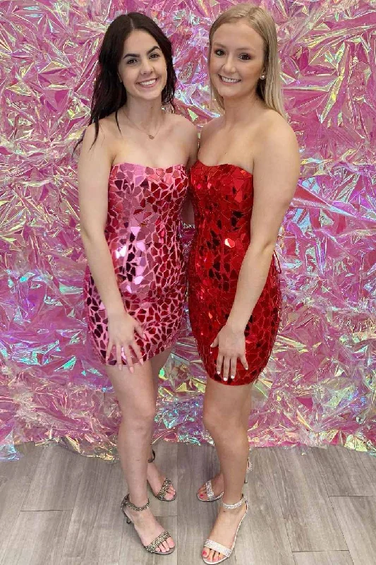 Discount Deals Stunning Strapless Red Short Homecoming Dress
