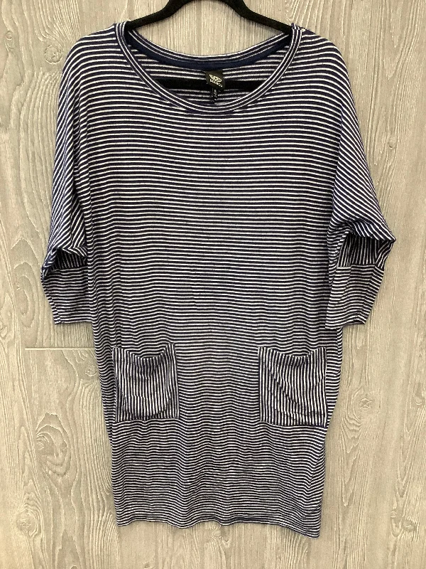 Deal Alert Blue Dress Casual Midi Bobeau, Size Xl