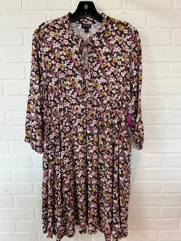 Best Bargains Pink & Purple Dress Casual Short Torrid, Size M