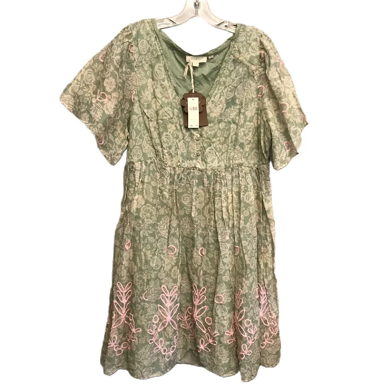 Amazing Deals Floral Print Dress Casual Midi By Forever That Girl, Size: L