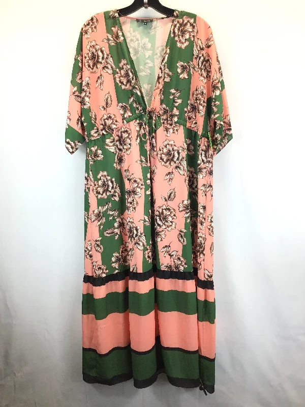 Today's Special Floral Print Dress Casual Maxi Clothes Mentor, Size S