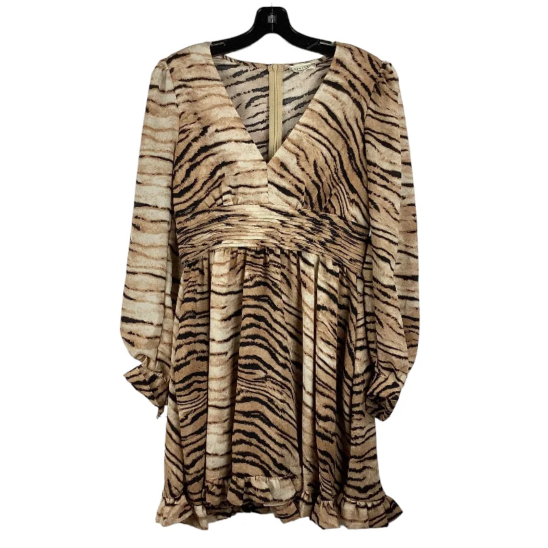 Daily Deals Animal Print Dress Casual Short Clothes Mentor, Size M