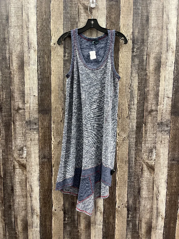 Extra Savings Blue Dress Casual Midi Left Of Center, Size M