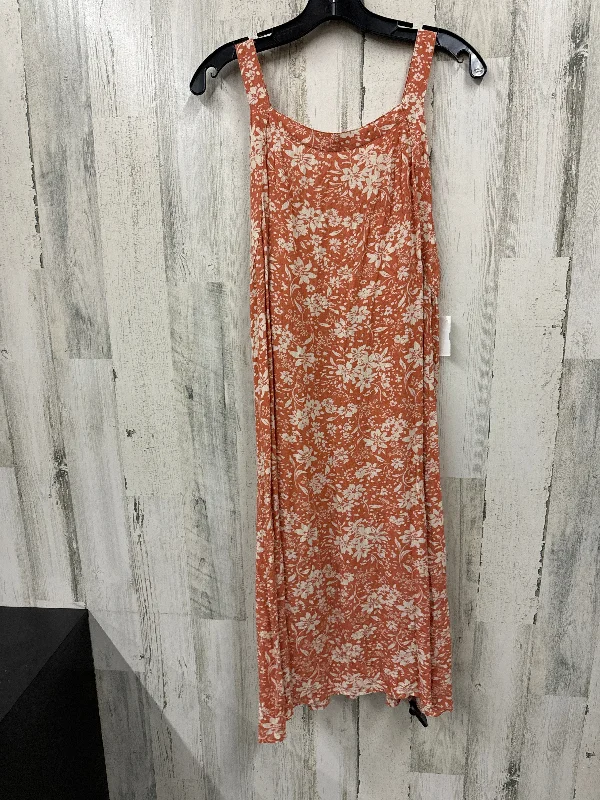 Sale Event Orange Dress Casual Midi Hem & Thread, Size S