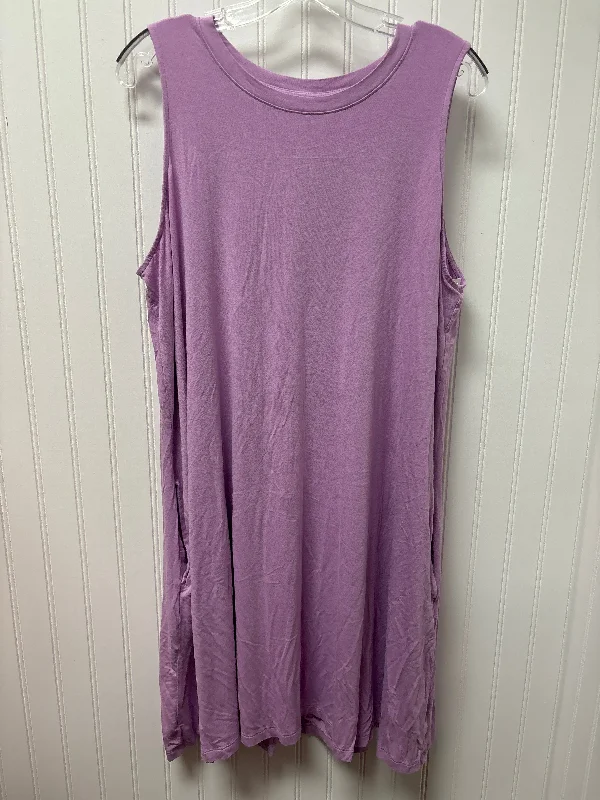 Act Now Purple Dress Casual Short Time And Tru, Size 1x