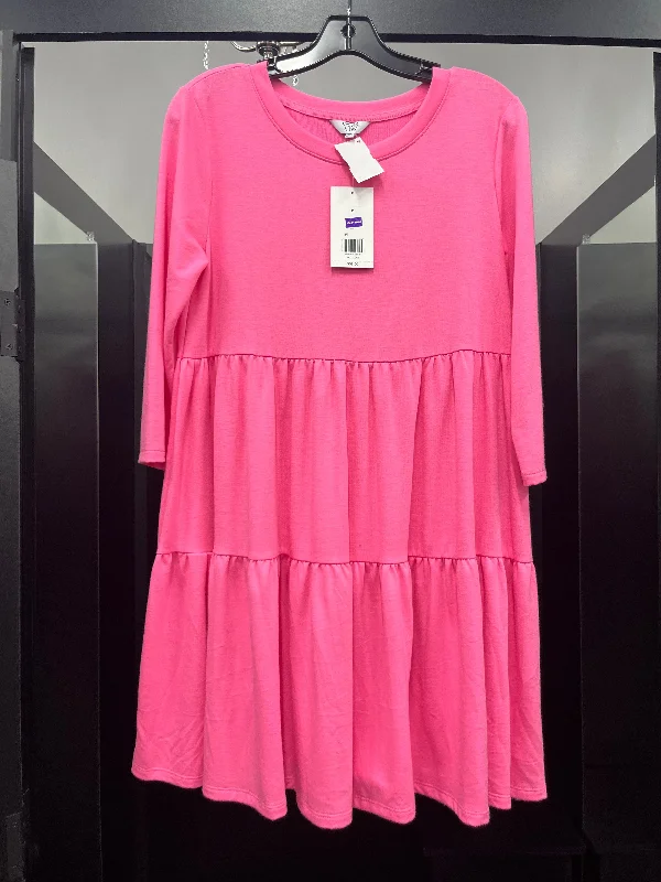 Overstock Pink Dress Casual Midi Crown And Ivy NWT, Size S