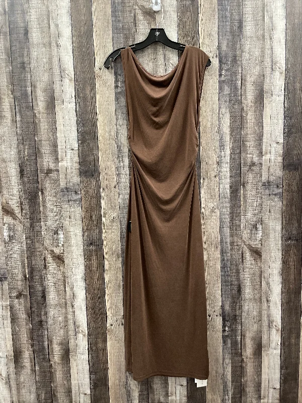 Deep Discounts Brown Dress Casual Maxi Cme, Size L